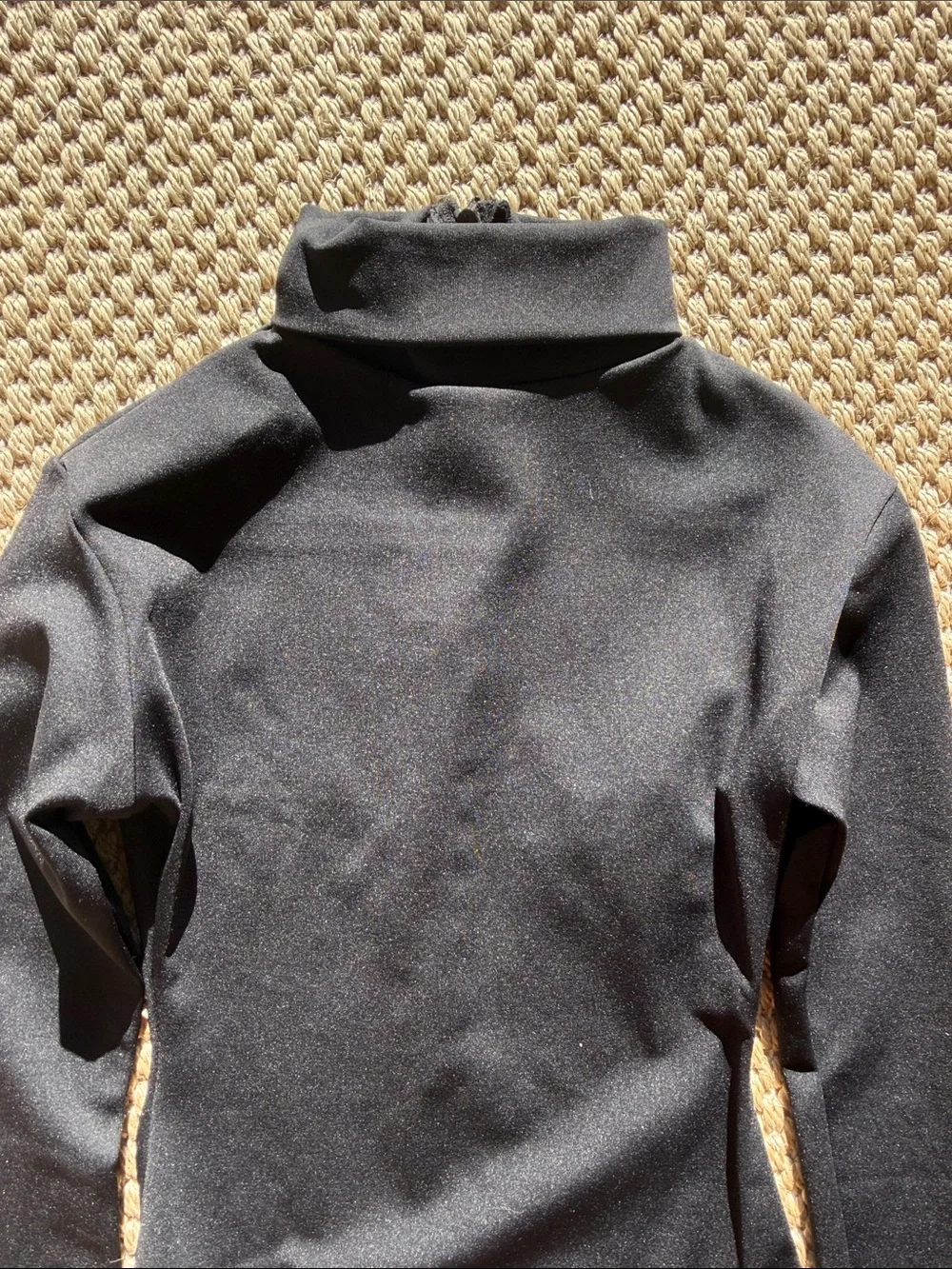 Black Turtleneck Long-Sleeve Kids One-Piece Ballet Leotard size child medium